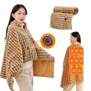 NEXTYOO Warm Clothing USB Electric Heated Blanket Washable Wearable Heating Lap Blanket Household Portable Warm Shawl for Winter