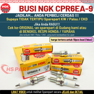 Busi NGK CPR6EA9 Original Karisma SupraX125 Blade Beat Fi Esp Street POP Scoopy Fi Vario 110 Fi Spacy CS1 Xeon Vixion Byson Nmax Jupiter MX Satria FU New Shogun 125