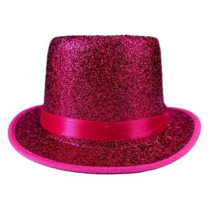Glittering Tall Hat for Masquerades Party Gentleman Hat Jazzy Hat with Belt Adult Concert Costume Hat Headpieces