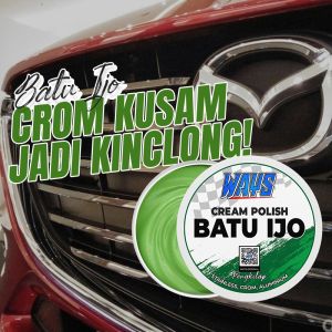 ways 80gr Krim Batu Ijo Polish Cream Hijau Poles Pengkilap Mesin Velg Stainless Crom Motor Mobil