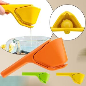 Plastic Handy Squeezer Fruit Practical Manual Fruit Juicer Sturdy Plastic Hand Press Structure Labor Saving Squeeze Way Perfect For Lemon Orange Citrus Fruits Flat fold design greatly saves storage space convenient to carry and store great accessory