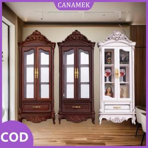 CANAMEK✨ 1 12 Dollhouse cổ điển mô phỏng lưu trữ tủ hiển thị tủ Mô hình búp bê nhà phòng khách Tủ rượu đồ nội thất trang trí đồ chơi