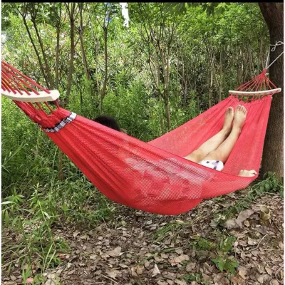 Hammock Outdoor Travel Stick Ice silk mesh hammock Swing Hanging Sleep Bed Netting hammock duyan
