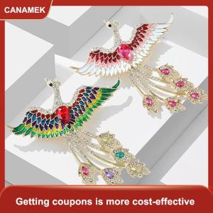 【CANAMEK】 Thời trang Rhinestone bay Phượng trâm cài cho phụ nữ quần áo áo trang sức accessries Quà Tặng