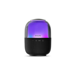Philips TAS2108BK/00  Wireless Bluetooth Speaker - Punchy Bass Colorful Lights 7-Hour Playtime Black
