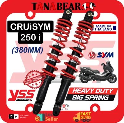 YSS CRUiSYM (380MM) Big Spring Heavy Duty adjustable absorber twinshock SYM Original Thailand YSS