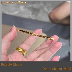 Excellent Ready Stock Titanium Steel Simple Plain Circle Thin Bangle For Women Vintage Bracelet Jewelry Pary Gift