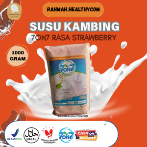 1 KG SUSU KAMBING RASA STRAWBERRY 1000gr BPOM MEREK SEVEN ON SEVEN 7on7
