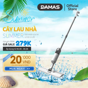 Cây Lau Nhà Phun Sương Thông Minh Tích Hợp Bình Xịt Nước DAMAS P1 - Kết Cấu Chắc Chắn - Ngoại Hình Bắt Mắt - Vệ Sinh Sàn Nhà Cực Kì Hiệu Quả - Bàn Chổi Xoay 360 độ - Hàng Chính Hãng