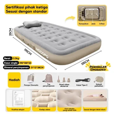 [COD] MODOFO Outdoor Biru Matras Kasur Pompa Matras Tidur Kasur Angin Bisa Tahan Inflatable Bed Tiup