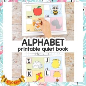 Học liệu bóc dán BẢNG CHỮ CÁI TIẾNG ANH - Đồ chơi giáo dục sớm Montessori