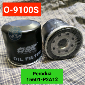 OSK O-9100S Oil filter for Perodua Axia Bezza Myvi G3 Ativa Aruz Alza 15601-P2A12