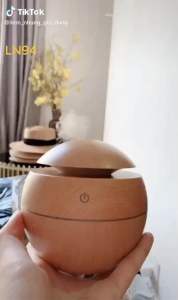 Máy Xông Tinh Dầu Gỗ Tròn - Khuyếch tán tinh dầu- Máy phun sương mini 250ml