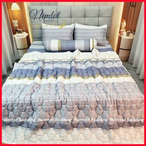 🌟MẪU MỚI🌟 Bộ Ga Gối Lyocell Than Hoạt Tính Nằm Thoáng Mát Mềm Mịn Kháng Khuẩn Tốt _ Nemtot Bedding