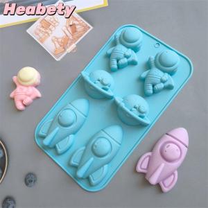 Heabety 6 Company Astronaut Rocket 760 Silicone Mold Baking Cake Mold Pudding Bread Baking Pan Soap Mold