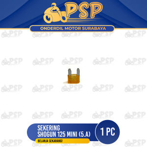 Sekering Shogun 125 Mini 5A (Warna Orange) - Fuse DX Micro Fuse Mikro Sekring Tusuk Tancap Kotak 5A