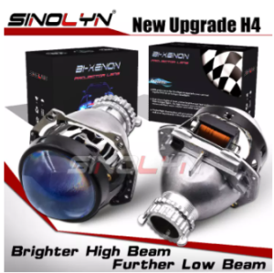 Car H4 Headlight Upgrade Hella 3R G5 HID D2S D2H HID Bi-xenon Projector Lens Blue Lens 3.0‘’ RHD