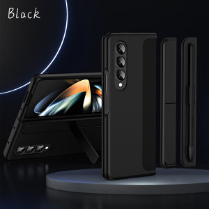 Kickstand Pen Slot 2 in 1 for Samsung Galaxy Z Fold3 Z Fold4 Fold5 W22 W23 Case with S Pen / Stylus pen for Samsung Galaxy Z Fold 3  Fold 4 5G Phone Protection Flip Case Protective Phone  Case with Kickstand Standing Cover Samsung fold 3 case with s pen