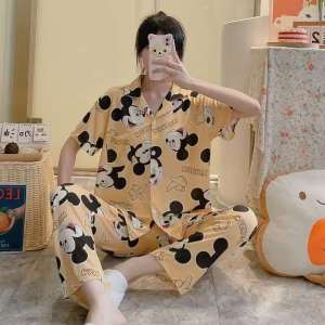jasmine888 Korean 2in1 Cute Pajama Sleep Wear Night Wear Terno Pajama Pantulog for Women #003