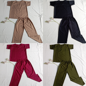 Grosir 4 pcs 100k Baju tidur Wanita Dewasa Piyama Celana Panjang Lengan Pendek Import xxl