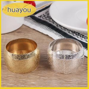 huayou Napkin Rings Wedding Party Hotel Serviette Buckle Napkin Holder Table Decor