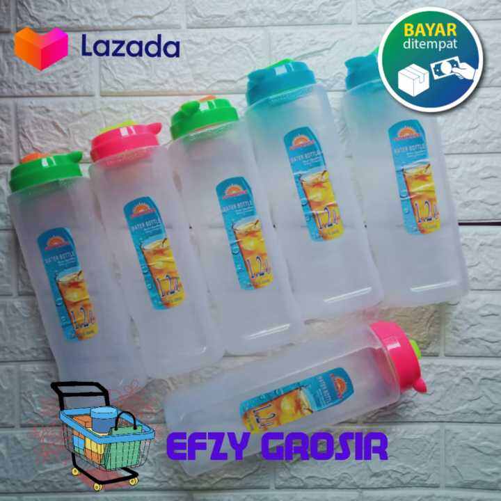 Efzy / 6 Pcs Botol Air Minum Kulkas 1.2 Ltr / Coolpot Sunrise / Botol ...