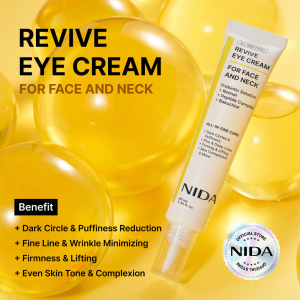 NIDA Revive Eye Cream For Face And Neck 40ml | Retinal Peptide Complex Bakuchiol | Anti-Wrinkle Korean Skincare