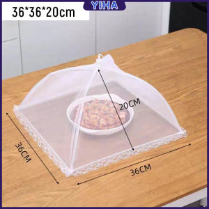 Yiha ฝาชีผ้ามุ้งครอบอาหาร พับได้ ช่วยป้องกันแมลง และฝุ่นผงได้ดี ทำความสะอาดง่าย Food Mesh Cover