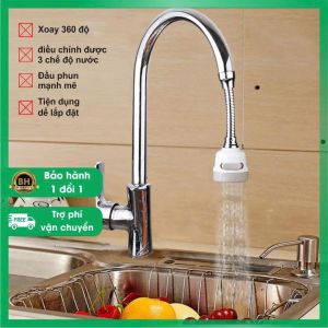 Đầu vòi tăng áp xoay 360 độ Đầu vòi rửa chén nhà bếp loại dây nối dài Phukienprocare