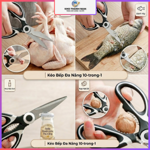 Kéo nhà BẾP ĐA NĂNG kéo cắt thực phẩm bằng THÉP KHÔNG GỈ dùng trong gia đình dụng cụ cắt xương gà sắc bén