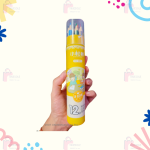 Creative Cartoon Color Pencil Set in Can 12/18/24 Top Grade Wood for Childrens Art Drawing Coloring