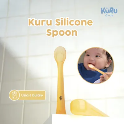 Kuru SS2 Baby Silicone Spoon | Sendok Makan Silikon Anak Bayi BBO