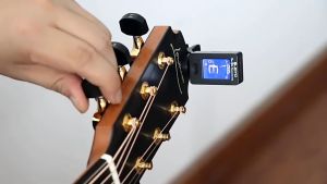 JOYO JT-01 Guitar Tuner with Digital LCD Screen Clip-on Tuner 360-degree Rotating Instrument Tuner