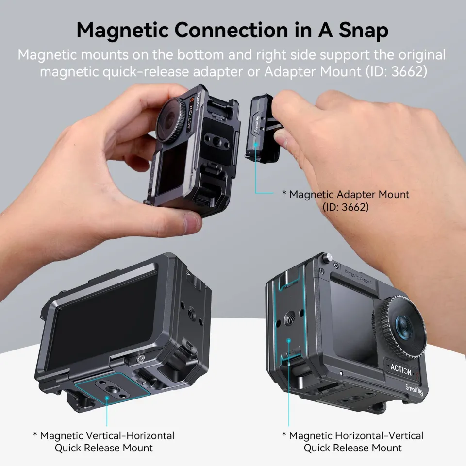 SmallRig Action 5Pro Cage Sport Action Camera Cage for DJI Osmo Action  Pro 4119