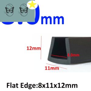 GLdailyToolsMix 1Meter Black Rubber U Strip Edge Shield Encloser Bound Glass Metal Wood Panel Board Sheet U Type Sealing Strip Anti-Collision Protect