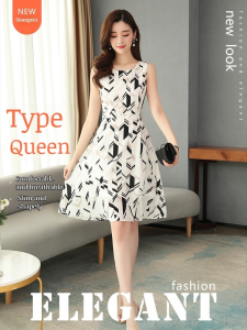 Mid-length Skirt Overall Printing Three-dimensional Fashion Slim Fashion Dress Lined Anti-wrinkle