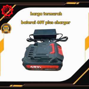 PAKET Baterai 48Vf Cordless Impact Wrench JLD + Charger Bor 48Volt