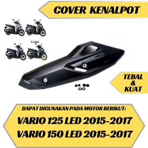 Cover tutup kenalpot VARIO 125 LED VARIO 150 LED 2015-2017 tameng knalpot VARIO 125 150 LED