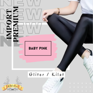 Legging Wanita Dewasa Kilat Glitter Import Premium Model Panjang Tebal Halus Adem Celana Leging Polos Mewah Terbaru dan Terlaris Ukuran Kecil Sampai Super Jumbo Stretch