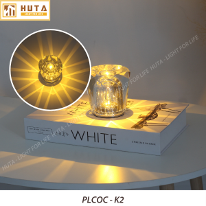 Đèn để bàn decor HUTA Light For Life PLCOC pha lê sang trọng pin sạc tích điện bảo hành 18 tháng