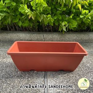 [ส่งเร็ว🔥] กระถางปลูกผัก ปลูกต้นไม้ กระถางทรงยาวมีถาดรอง รางยาวสี่เหลี่ยม กระถางดอกไม้ กระถางต้นไม้ กระบะปลูกผัก