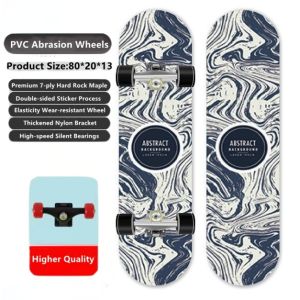 Skateboard Four Wheeled Long Scooters For Kid/Beginner Skateboards (80 cm x 20 cm）