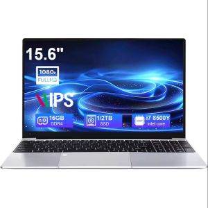 【3-Year-Warranty 】i7 Portable Laptop Computer PC Gamer Windows 11 Intel Core i7 8500Y 15.6 inch Office Study Laptops Fingerprint Unlock Notebook