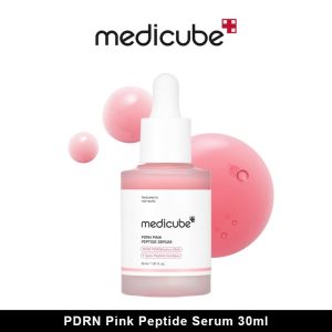 Medicube PDRN Pink Peptide Serum 30ml with Hyaluronic Acid and rose PDRN Liquid for All types skin All People Reduces pigmentation brightens skin strengthens skin barrier hydrates