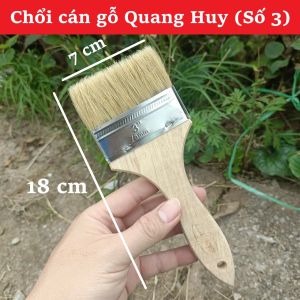 Chổi Quét Nhà Cán Gỗ (Số 3) Quang Huy | Lông Chổi Mềm Bền Bỉ Quét Sạch Mọi Loại Sàn