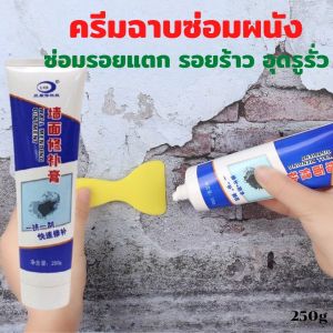 ครีมซ่อมผนัง ครีมฉาบผนัง ครีมซ่อมผนังสําเร็จรูป wall repair paste ครีมอเนกประสงค์ กาวปูนกันน้ํา ครีมฉาบผนังปูน อุดรูร้าวรูรั่วผนัง สีขาว 250g