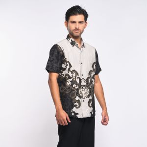 KEMEJA KANTOR BATIK PRIA HALUS LENGAN PENDEK TERBARU FASHION PRIA BAJU COWO MATARAM Parang Modern HBMJ 73841