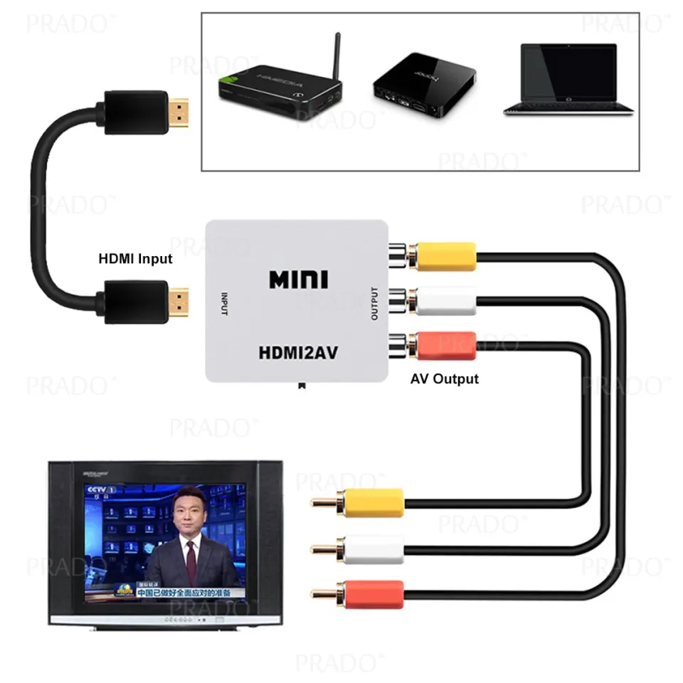 RakanKu Malaysia HDMI To RCA AV/CVBS Adapter HD 1080P Mini HDMI2AV