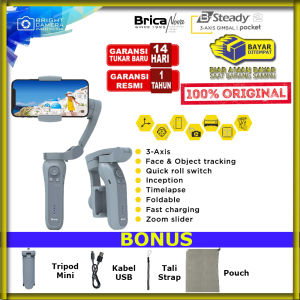 NEW Brica Bsteady 2 Pocket - 3 Axis Gimbal Stabilizer Smartphone - Gray