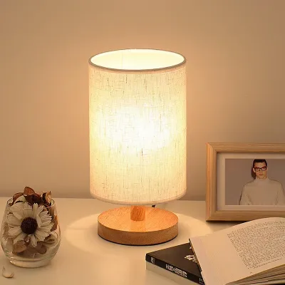 Touch light Adjustable Fabric lampshade Modern Nordic ins Lactation light Bedroom Bedside light small night light Solid Wood Desk light